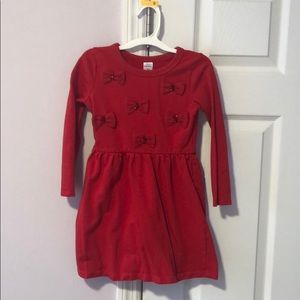 Little girls red holiday dress